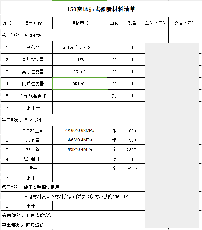 園林噴灌、滴灌、微噴